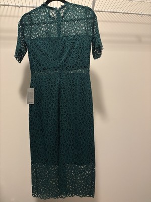 LoveAdy Green Botanical Garden Lace Midi Dress Short Sleeve Size S NWT Nordstrom