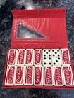Coca-Cola Vintage Double Six Dominoes With Brass Spinner & Case