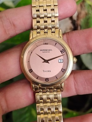 RARE Authentic Raymond Weil Toccata Geneve Rose Gold Dial Swiss Quartz 5764