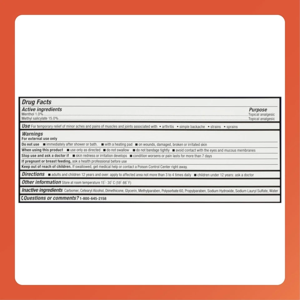 3件装橄榄球最大强度止痛霜关节和肌肉缓解3盎司 — 第 3/4 张图片