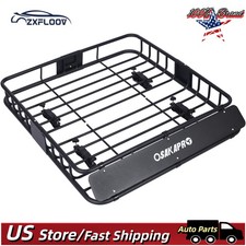 Rooftop Cargo Carrier Basket 43" Black Steel Top Mount Roof Rack