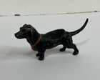 Vintage Hand Painted Cast Metal Figural Dachshund Dog Pin Cushion Vienna Bronze — photo 3