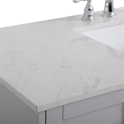 Elegant Decor Sommerville 48" Single Quartz Top Bathroom Vanity in Gray - Picture 10 of 15