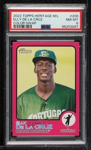 2022 Topps Heritage Minor League Edition Elly De La Cruz #208 PSA 8