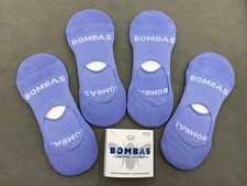 4 pairs BOMBAS Light Cushion Purple No Show Socks Women's Size Med 8-10.5