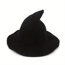 KNIT WITCH HAT   Bendable Wool Halloween Costume Hat, One Size US Seller