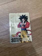 Rare Dragon Ball Carddass Son Goku GT Gold Card Used Immediate Shipping