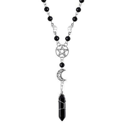 Gothic Halskette Halsreif in Form einer Mondsichel Gothic Geschenk für...