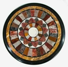 Tavolo 24" piano intarsiato marmo pietra dura casa giardino antico caffè pranzo b4