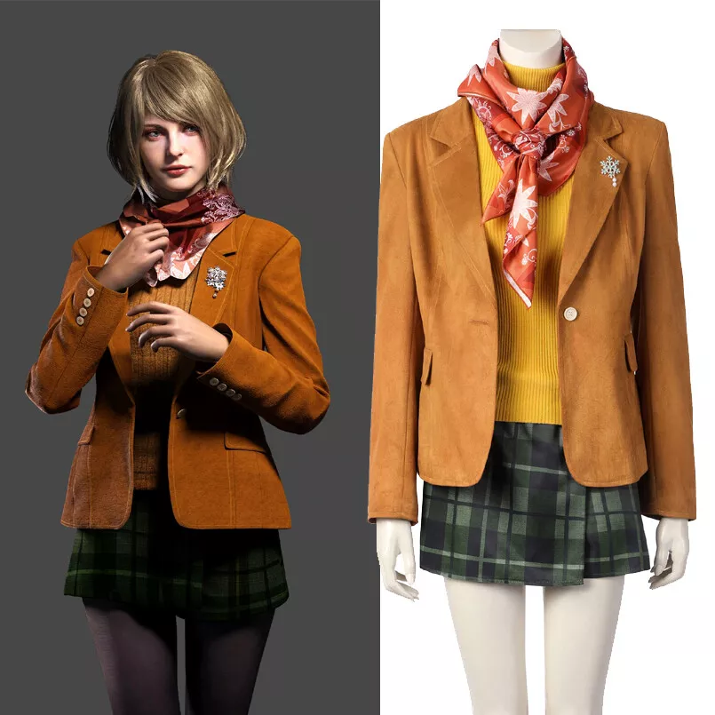 Game Resident Evil 4 Ashley Graham Cosplay Halloween Costume Set Women's  Outfit