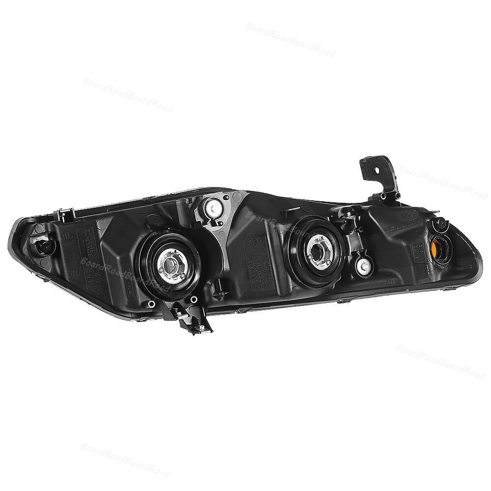 1 Pair Headlights LH + RH Halogen Black For 20062011 Honda Civic Sedan