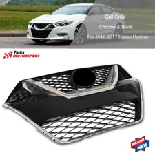 Front Bumper Grille Grill For Nissan Maxima 2016-2017 Chrome and Black ABS