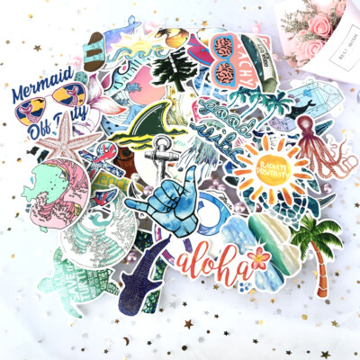 Hawaii SoCal Style Sticker Set -50pcs-Custom Creation | eBay