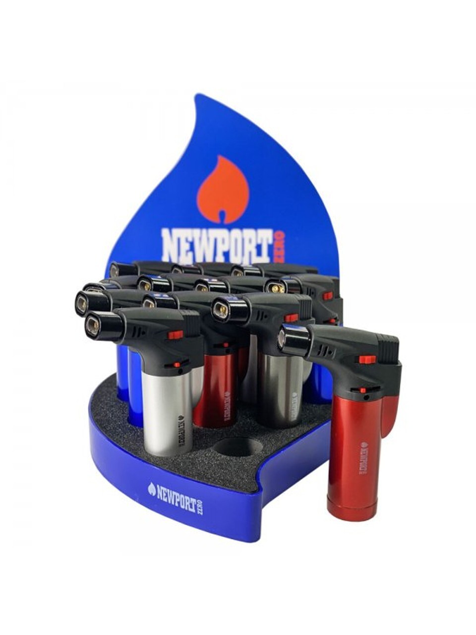NEWPORT ZERO MICRO TORCH 2 FLAME #ZEUS003 12CT REFILLABLE (FREE SHIPPING)
