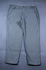 Lee Jeans Womens 16P Gray High Rise Straight Cotton Denim Made in USA 32x28