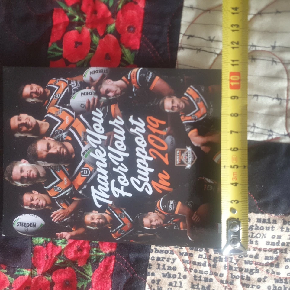 Wests Tigers 2019 postcard 150mm x 105mm  postcard - image 4 of 4
