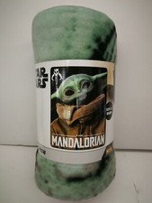 DISNEY STAR WARS BABY YODA MANDALORIAN 45"X60" FLEECE BLANKET 100 ORIGINAL