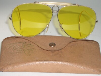1970's 62MM B&L RAY BAN KALICHROME YELLOW CRYSTAL SHOOTING AVIATOR