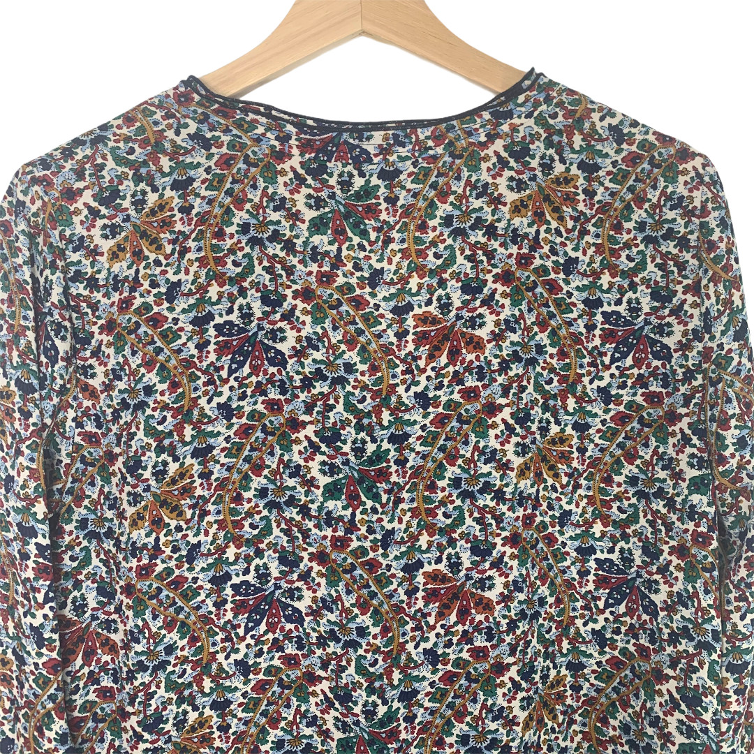 Zara Basic Boho Retro Style Paisly Pattern Top si… - image 6