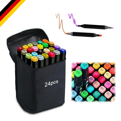 Dual Tip Marker Set, Farben Marker Set, 24 Farben Farben Marker Set, Permanen...
