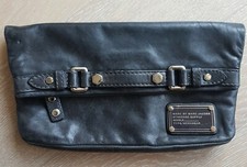 Marc By Marc Jacobs Standard Supply Black leather foldover Clutch Purse Bag
