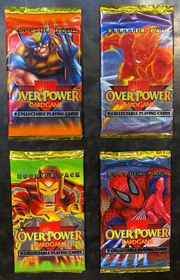 marvel overpower booster box 1995 Lot Of 4 Packs of Marvel Overpower Card Game Booster Packs - Factory  Sealed