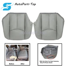 For 2003-2006 Chevy Tahoe Silverado Driver Passenger Bottom Seat Cover Gray