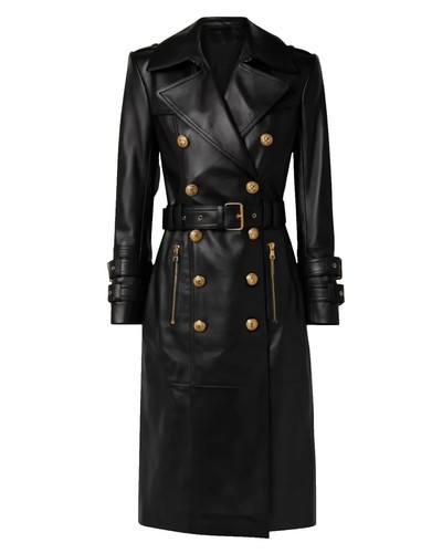 archive Leather Coat Black y2k Lamb Skin Black Sheepskin Leather