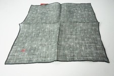 Isaia Blue Coral ALL OVER 100 Linen Pocket Square Italy New