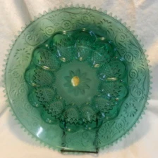 NEW TIARA SANDWICH 12" SPRUCE GREEN EGG PLATTER