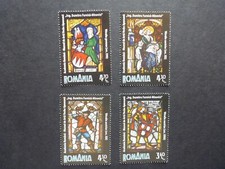 ROMANIA 2011 Stained Glass Windows Set 4 Mint Stamps