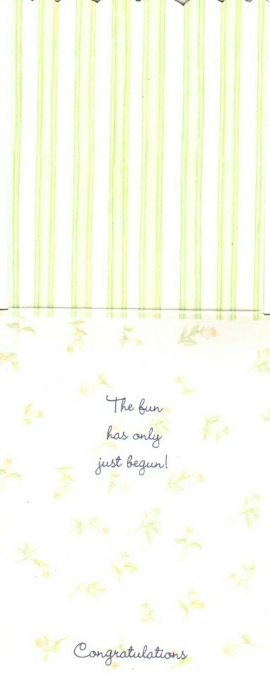 Congratulations New Baby Girl Bunny Susan Wheeler Greeting Card  - Image 3 of 4