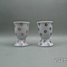 Porzellan  1 Paar Eierbecher Retro weiß 60er Jahre