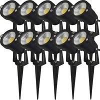 LED Gartenleuchten | IP44 | Warmweiß | 5W | 230V | 500Lumen | Erdspieß | Schwarz