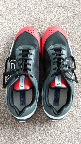 Sparco SP-F5 Trainers black white red leather Motorsports Driving Sneakers Shoes - Picture 6 of 8