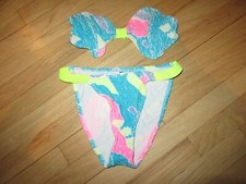 23D/VINTAGE BIKINI/TAKE COVER/PASTELS/MADE IN THE USA/SIZE MEDIUM!