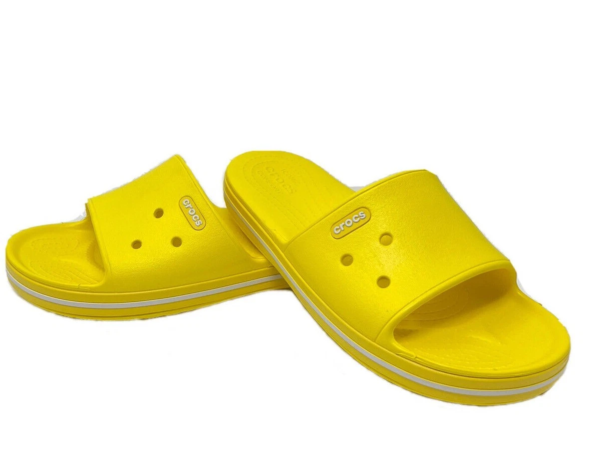 Yellow slide crocs 2025
