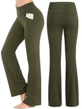 Solid Elegant Women's High Waist Legs Pants Palazzo Flared Long Trousers