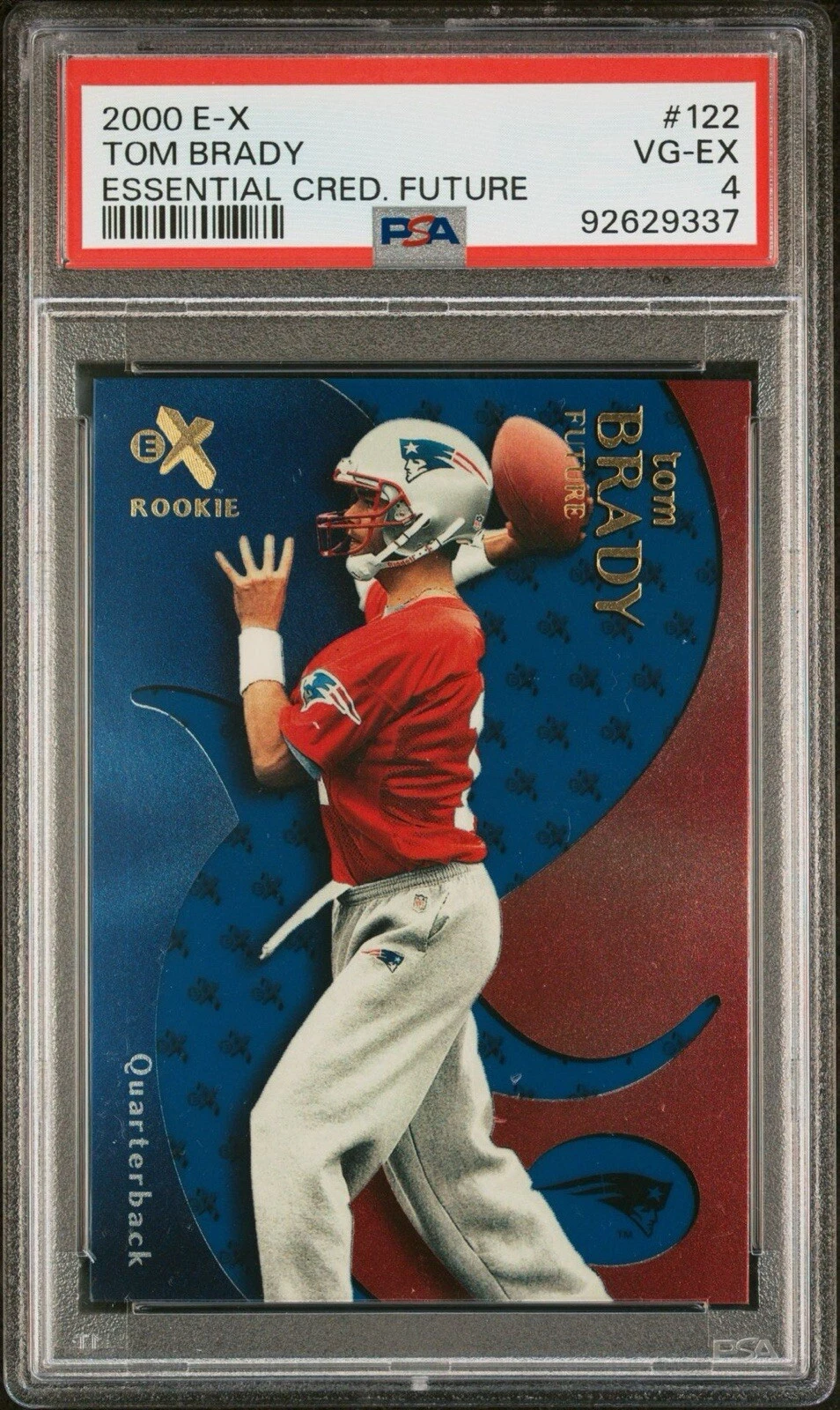 Tom Brady E-X #122 Essential Cred. Future