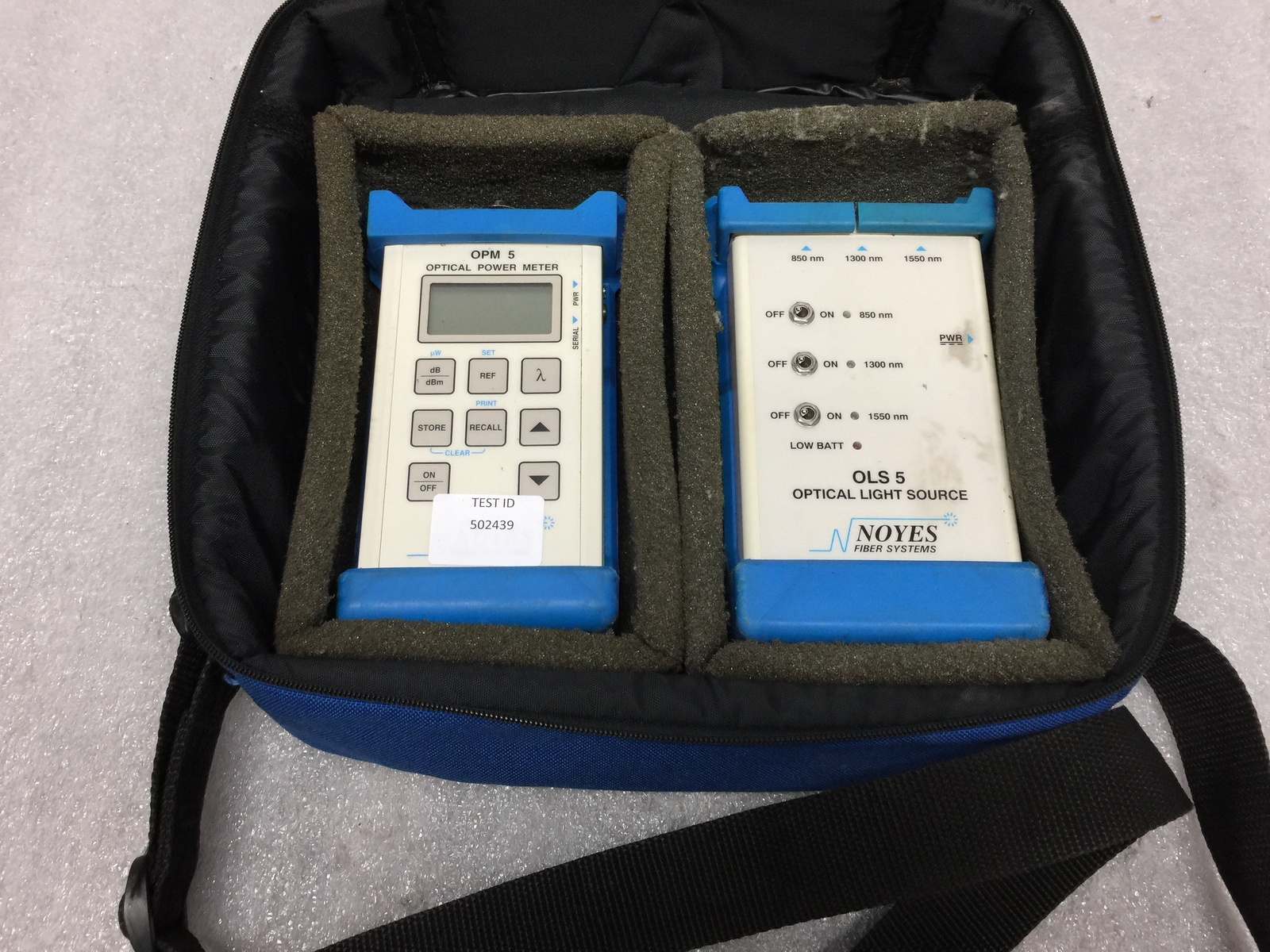 Noyes OPM52B Fiber Optic Test Kit & OLS55 ST PARTS/REPAIR WORKING