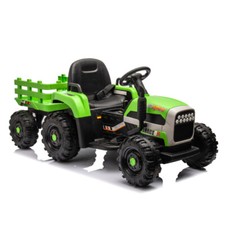 12V Kids Ride On Tractor with Trailer Battery Powered Remote Control 3 speed USB