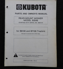 Kubota B6100 B7100 Tracteur B-3548 Tondeuse Pont " Opérateurs & Pièces Catalogue