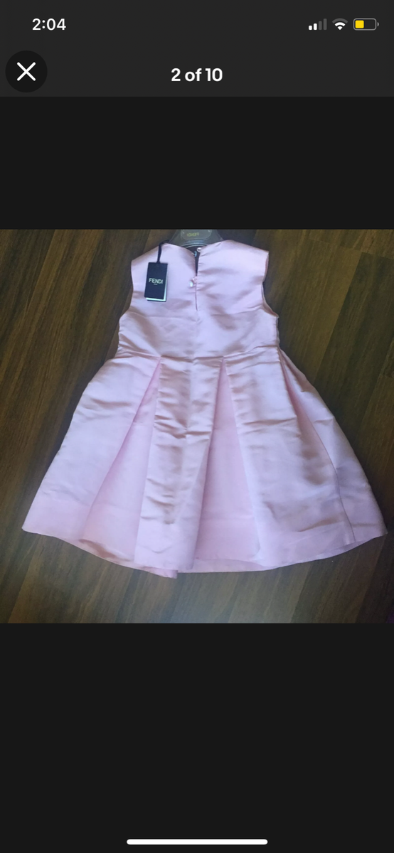 Fendi kids ドレス Fendi Kids Fendi Girls FF Logo Metaverse Dress in White