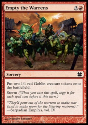 Magic MTG MODERN MASTERS MMA 2013 #112 Empty the Warrens