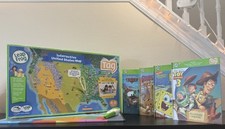 Leap Frog Tag Reading System Interactive United States Map, Lot Of 6 Tag Books
