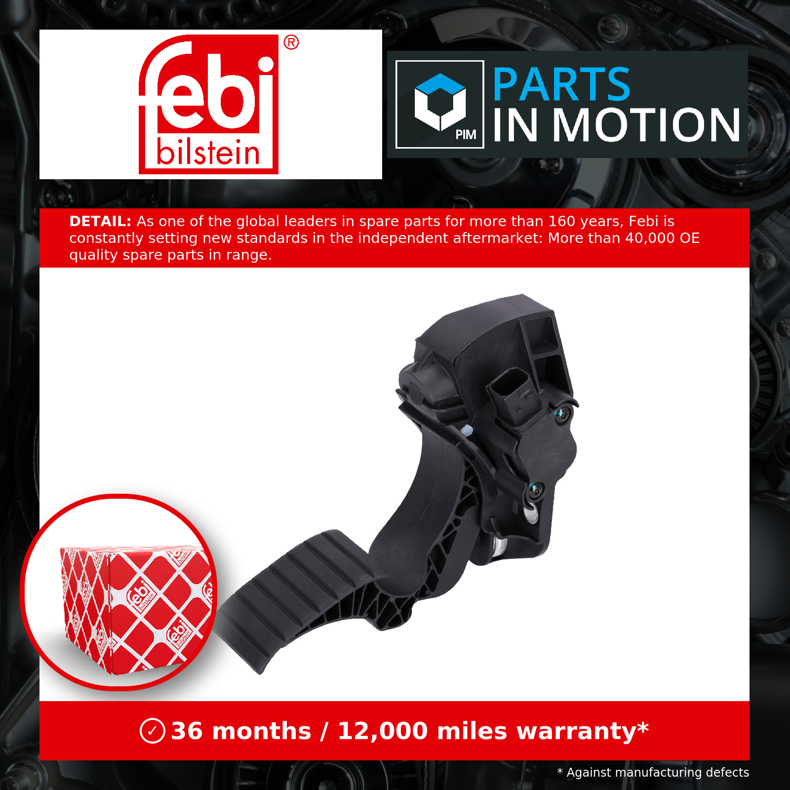 Accelerator Pedal 197084 Febi Throttle 82606437 84412478 84541223 Quality New
