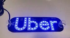 NEW BLUE UBER LED Sign for Car Windshield | USB Type-A | Taxi Light Sign 