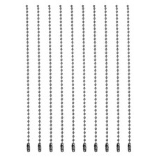 Ball Beads Chains, 5.9 Inch, Gunmetal 120 Pcs , Metal Dog Tag Chain Keycha...