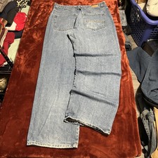 Rocawear Jeans Mens 36x34 Light Wash Blue Wide Leg Baggy Denim Y2K Streetwear