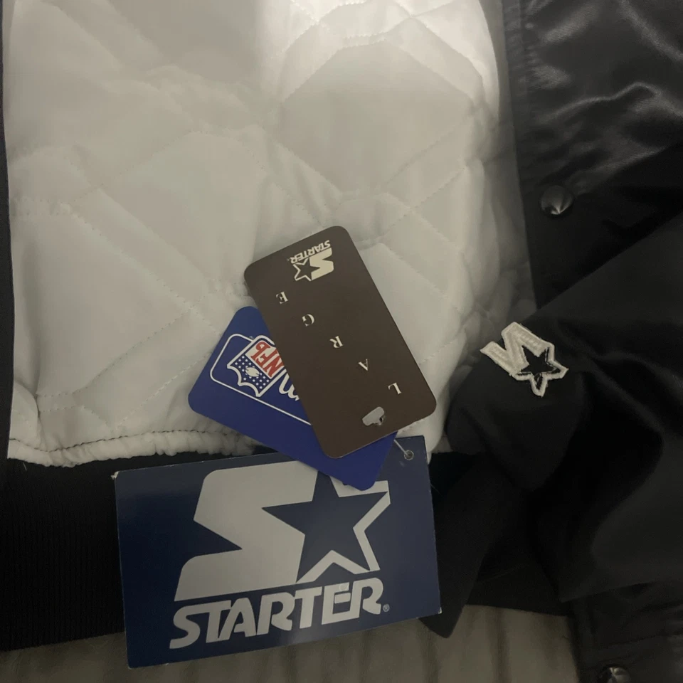Chaqueta De Colección Negra Satén Raiders Starter Hombres L Como Nueva Nunca Usada Foto 4 de 4